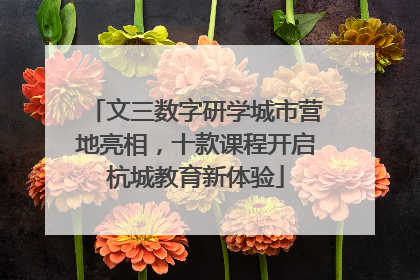 文三数字研学城市营地亮相，十款课程开启杭城教育新体验