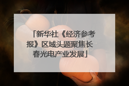 新华社《经济参考报》区域头题聚焦长春光电产业发展