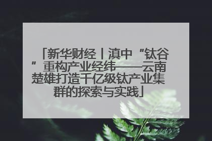 新华财经丨滇中“钛谷”重构产业经纬——云南楚雄打造千亿级钛产业集群的探索与实践