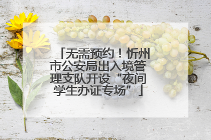 无需预约！忻州市公安局出入境管理支队开设“夜间学生办证专场”