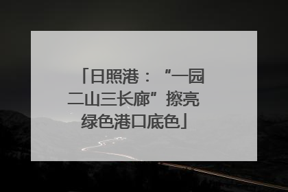 日照港：“一园二山三长廊”擦亮绿色港口底色