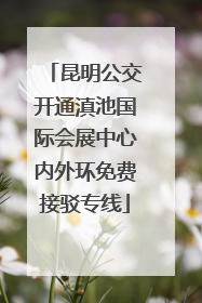 昆明公交开通滇池国际会展中心内外环免费接驳专线