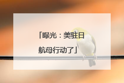 曝光：美驻日航母行动了