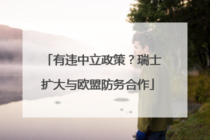 有违中立政策？瑞士扩大与欧盟防务合作