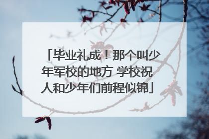 毕业礼成！那个叫少年军校的地方 学校祝人和少年们前程似锦