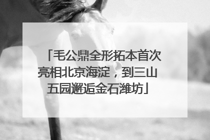 毛公鼎全形拓本首次亮相北京海淀，到三山五园邂逅金石潍坊