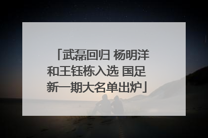 武磊回归 杨明洋和王钰栋入选 国足新一期大名单出炉