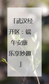 武汉经开区：端午安康 乐享妙趣