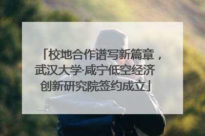 校地合作谱写新篇章，武汉大学·咸宁低空经济创新研究院签约成立