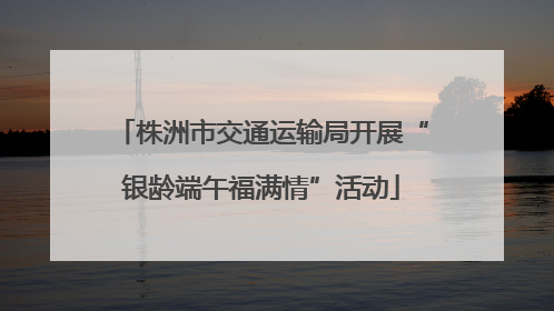 株洲市交通运输局开展“银龄端午福满情”活动