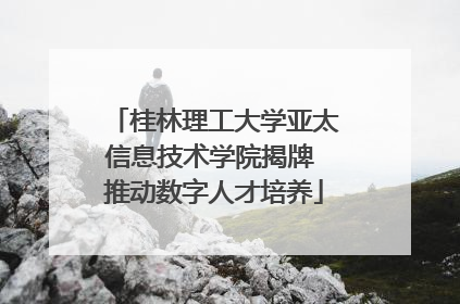 桂林理工大学亚太信息技术学院揭牌 推动数字人才培养
