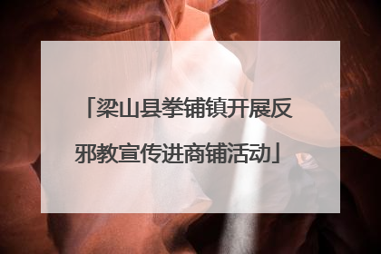 梁山县拳铺镇开展反邪教宣传进商铺活动