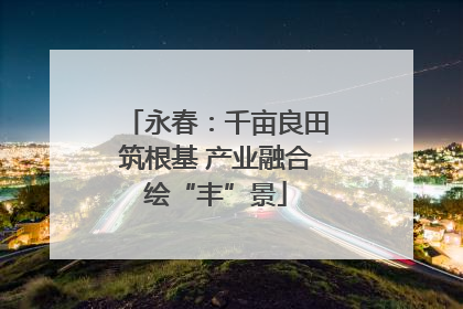 永春：千亩良田筑根基 产业融合绘“丰”景