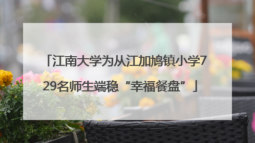 江南大学为从江加鸠镇小学729名师生端稳“幸福餐盘”
