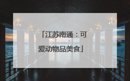 江苏南通：可爱动物品美食