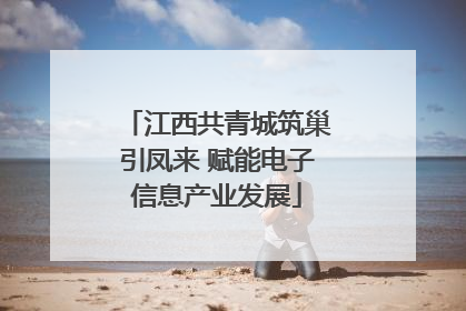 江西共青城筑巢引凤来 赋能电子信息产业发展