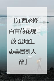 江西永修百亩荷花绽放 湿地生态美景引人醉