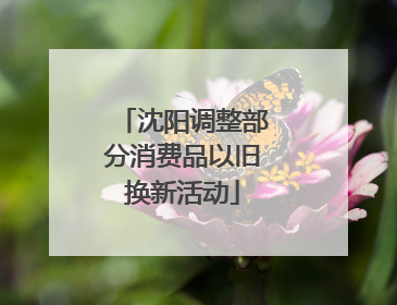 沈阳调整部分消费品以旧换新活动
