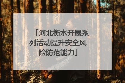 河北衡水开展系列活动提升安全风险防范能力