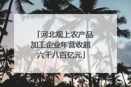 河北规上农产品加工企业年营收超六千八百亿元