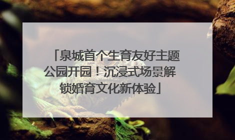 泉城首个生育友好主题公园开园！沉浸式场景解锁婚育文化新体验