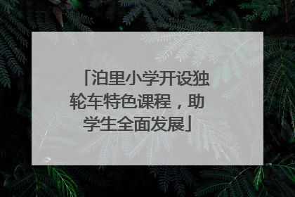 泊里小学开设独轮车特色课程，助学生全面发展