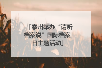 泰州举办“请听档案说”国际档案日主题活动