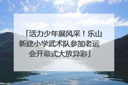 活力少年展风采！乐山新建小学武术队参加老运会开幕式大放异彩