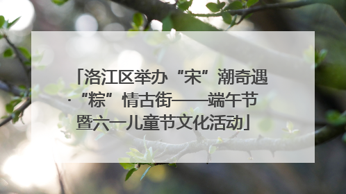 洛江区举办“宋”潮奇遇·“粽”情古街——端午节暨六一儿童节文化活动
