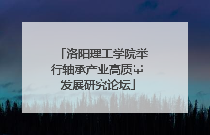 洛阳理工学院举行轴承产业高质量发展研究论坛