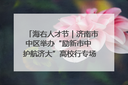 海右人才节｜济南市中区举办“励新市中 护航济大”高校行专场活动暨“青年人才 乐享市中”品牌推介会