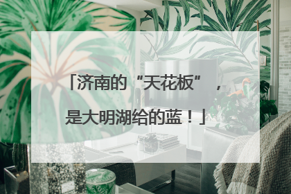 济南的“天花板”，是大明湖给的蓝！