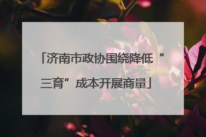 济南市政协围绕降低“三育”成本开展商量