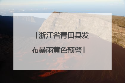 浙江省青田县发布暴雨黄色预警