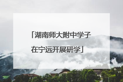 湖南师大附中学子在宁远开展研学