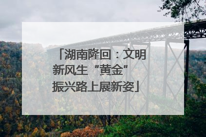 湖南隆回：文明新风生“黄金” 振兴路上展新姿
