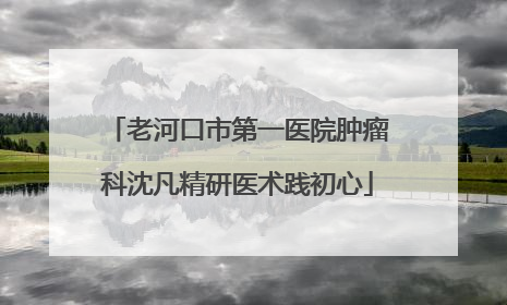 老河口市第一医院肿瘤科沈凡精研医术践初心