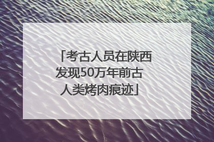 考古人员在陕西发现50万年前古人类烤肉痕迹