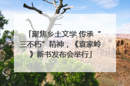 聚焦乡土文学 传承“三不朽”精神，《袁家岭》新书发布会举行