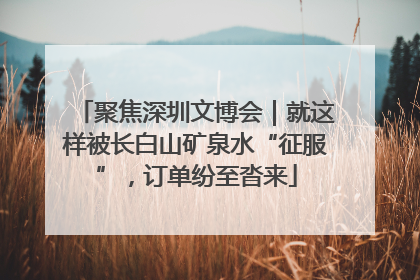 聚焦深圳文博会｜就这样被长白山矿泉水“征服”，订单纷至沓来