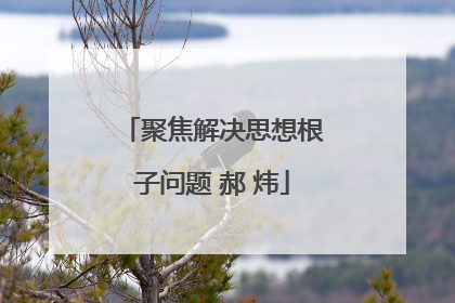 聚焦解决思想根子问题 郝 炜