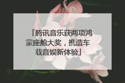 腾讯音乐获两项鸿蒙座舱大奖，携造车载音娱新体验