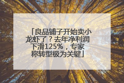 良品铺子开始卖小龙虾了？去年净利润下滑125%，专家称转型极为关键