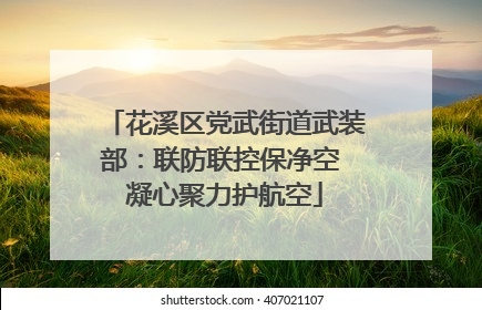 花溪区党武街道武装部：联防联控保净空 凝心聚力护航空