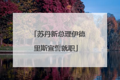 苏丹新总理伊德里斯宣誓就职