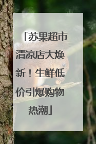苏果超市清凉店大焕新！生鲜低价引爆购物热潮