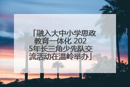 融入大中小学思政教育一体化 2025年长三角少先队交流活动在温岭举办