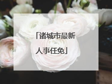 诸城市最新人事任免