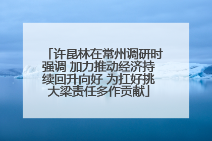 许昆林在常州调研时强调 加力推动经济持续回升向好 为扛好挑大梁责任多作贡献