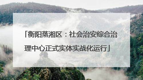衡阳蒸湘区：社会治安综合治理中心正式实体实战化运行